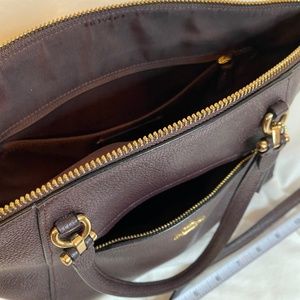 Coach Satchel Brown Pebble Leather
